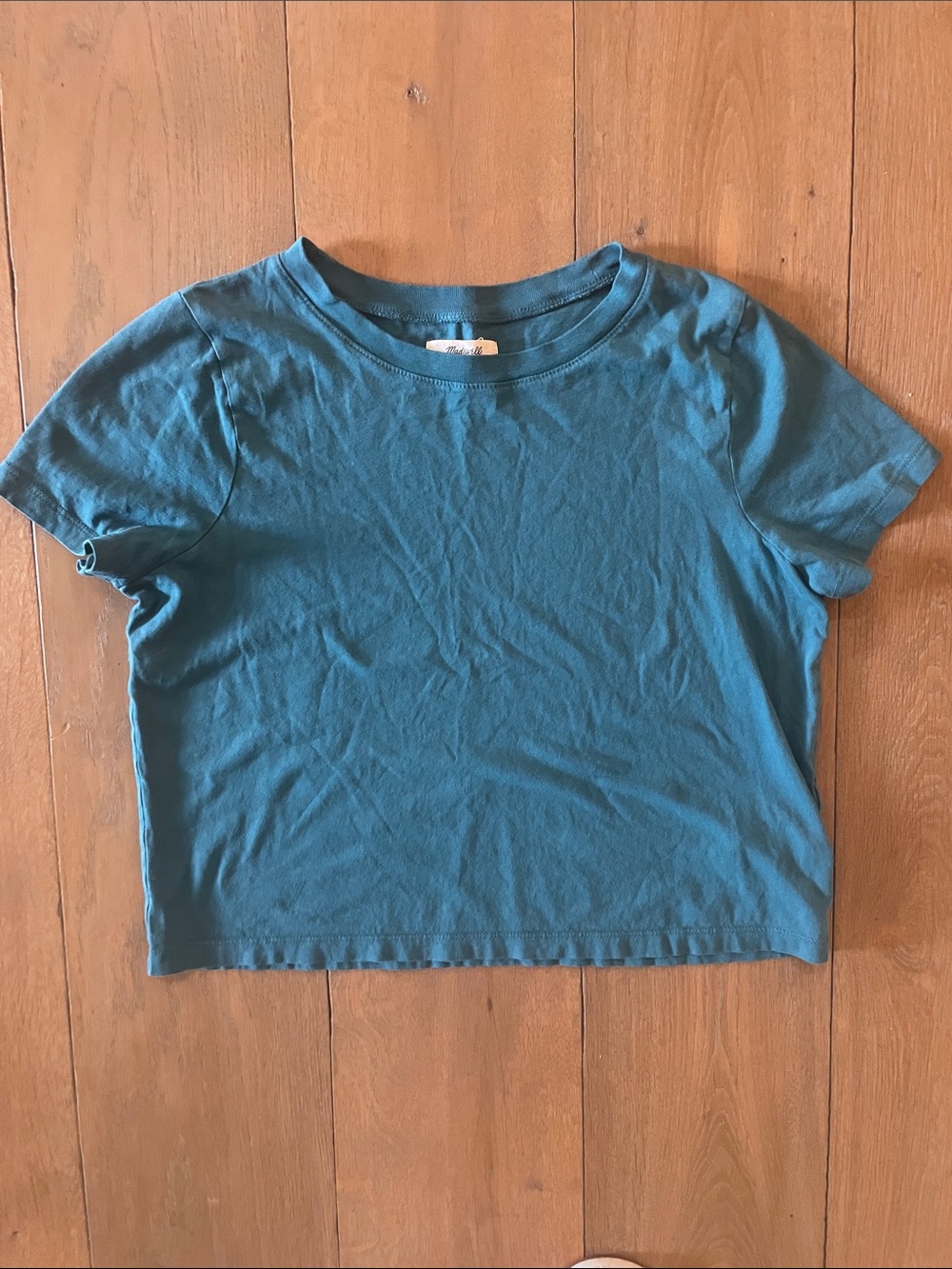 Madewell Teal Short-Sleeve Crewneck Tee